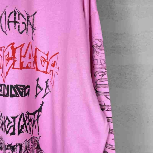 Balenciaga pink long-sleeved T-shirt - Picture 7 of 9